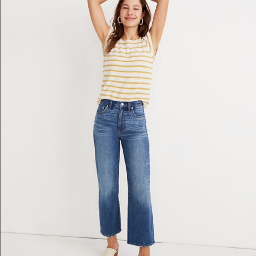 Madewell Slim Wide Leg Crop Jeans